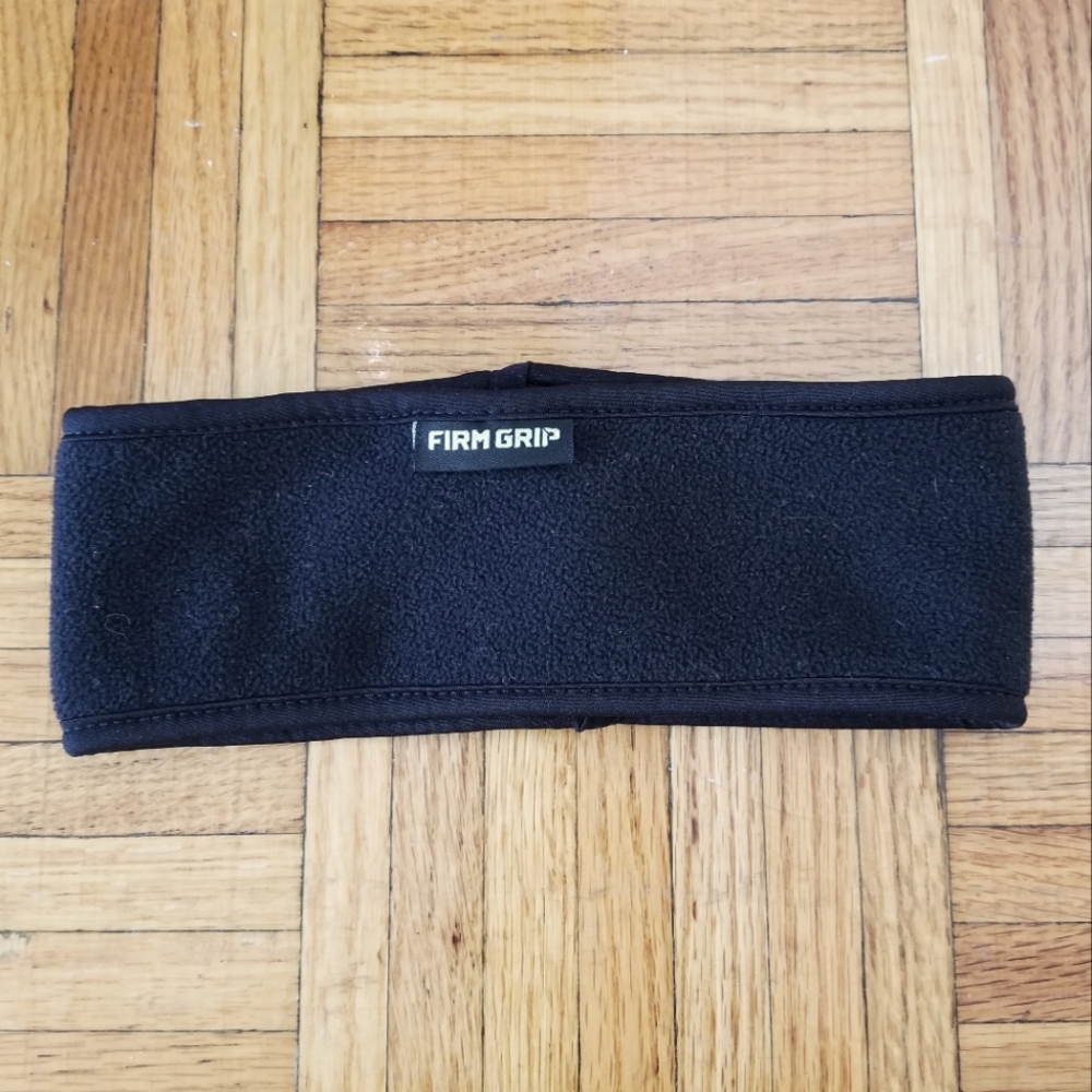 Firm Grip Black Fleece Headband